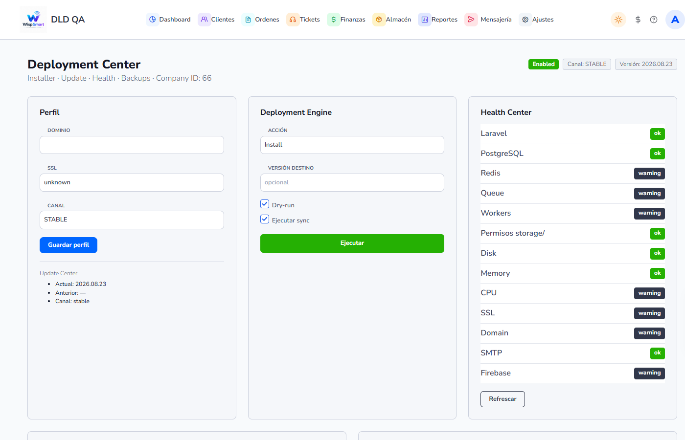 Vista: App móvil y Deployment Center
