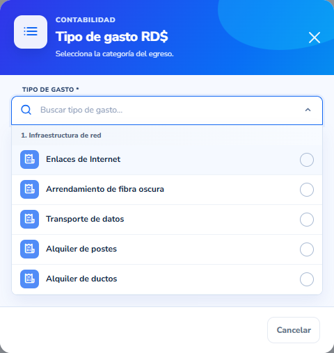 Formulario: Gasto en pesos